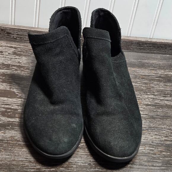 Sorel Women's Black Suede Slip On Comfort Ankle Boots Size 9.5 - Picture 2 of 6